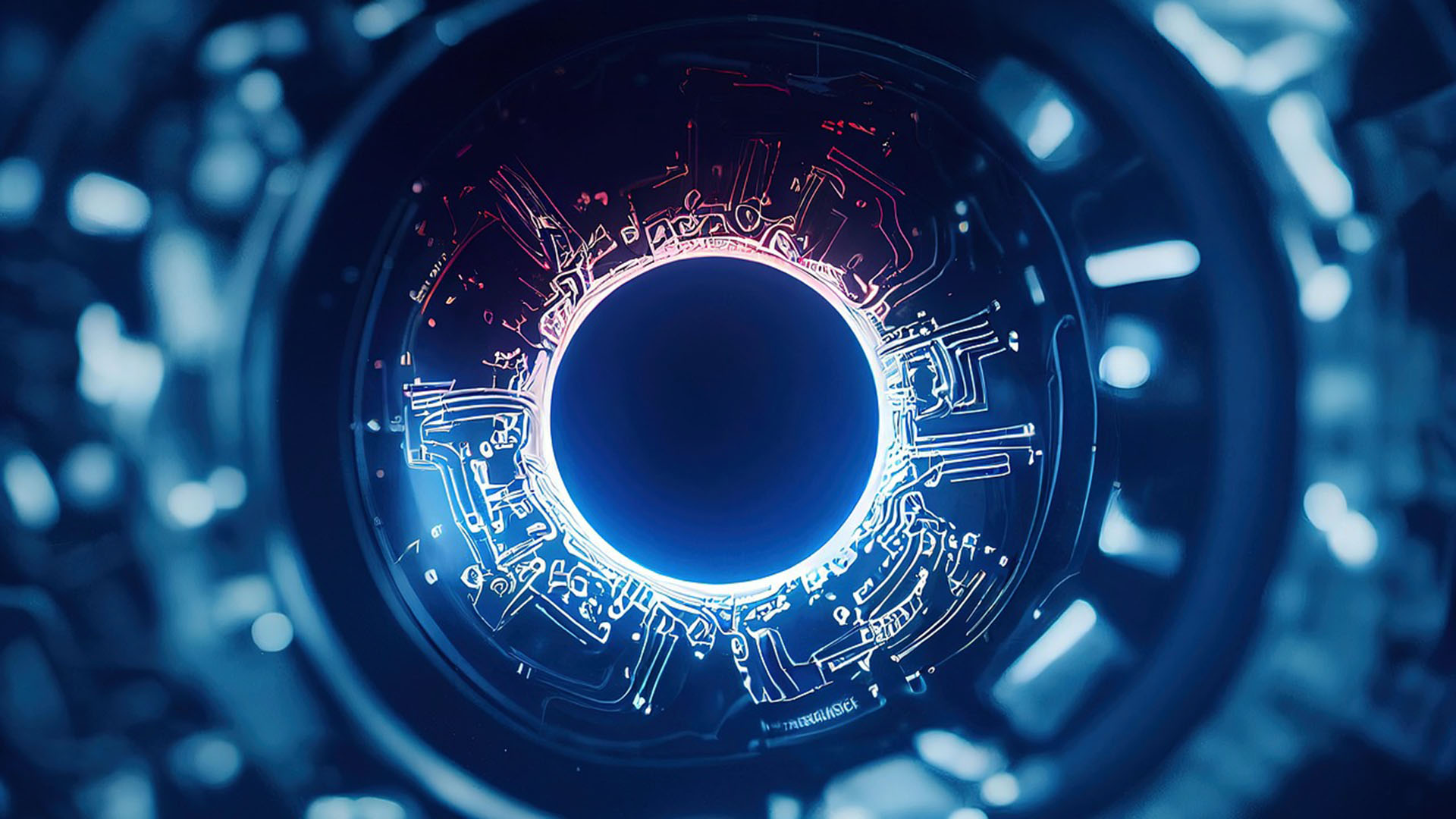 Öga eller lins som symbol för artificiell intelligens.