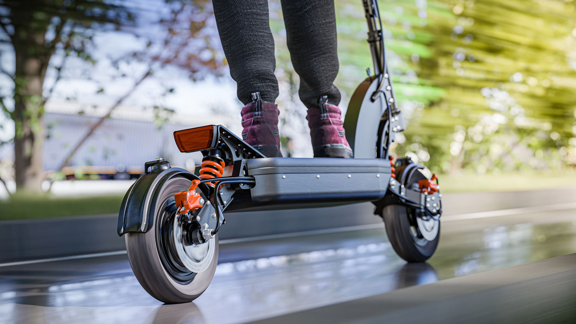 Elsparkcykel på väg